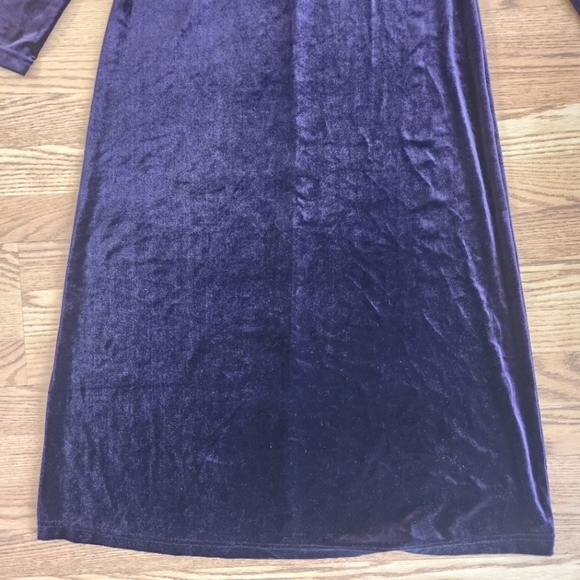 EUC Vintage Coldwater Creek Purple Velvet Dress, Size Petite Medium *HOST PICK* - Picture 3 of 11